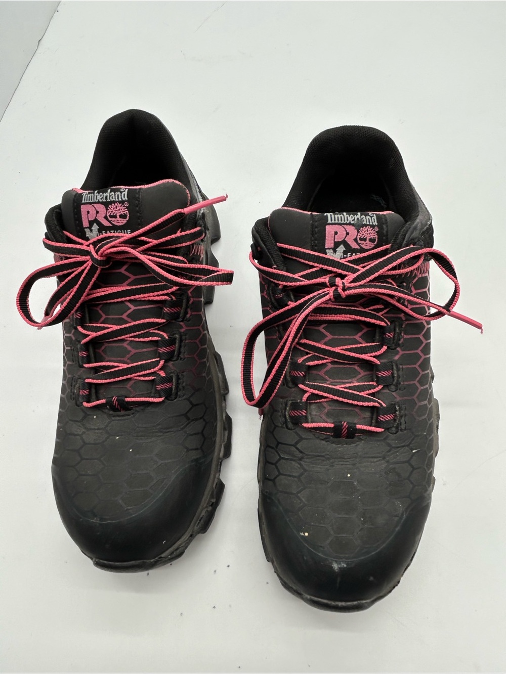 Timberland PRO Women's Powertrain Sport Alloy Safety Shoes with Pink Accents 7